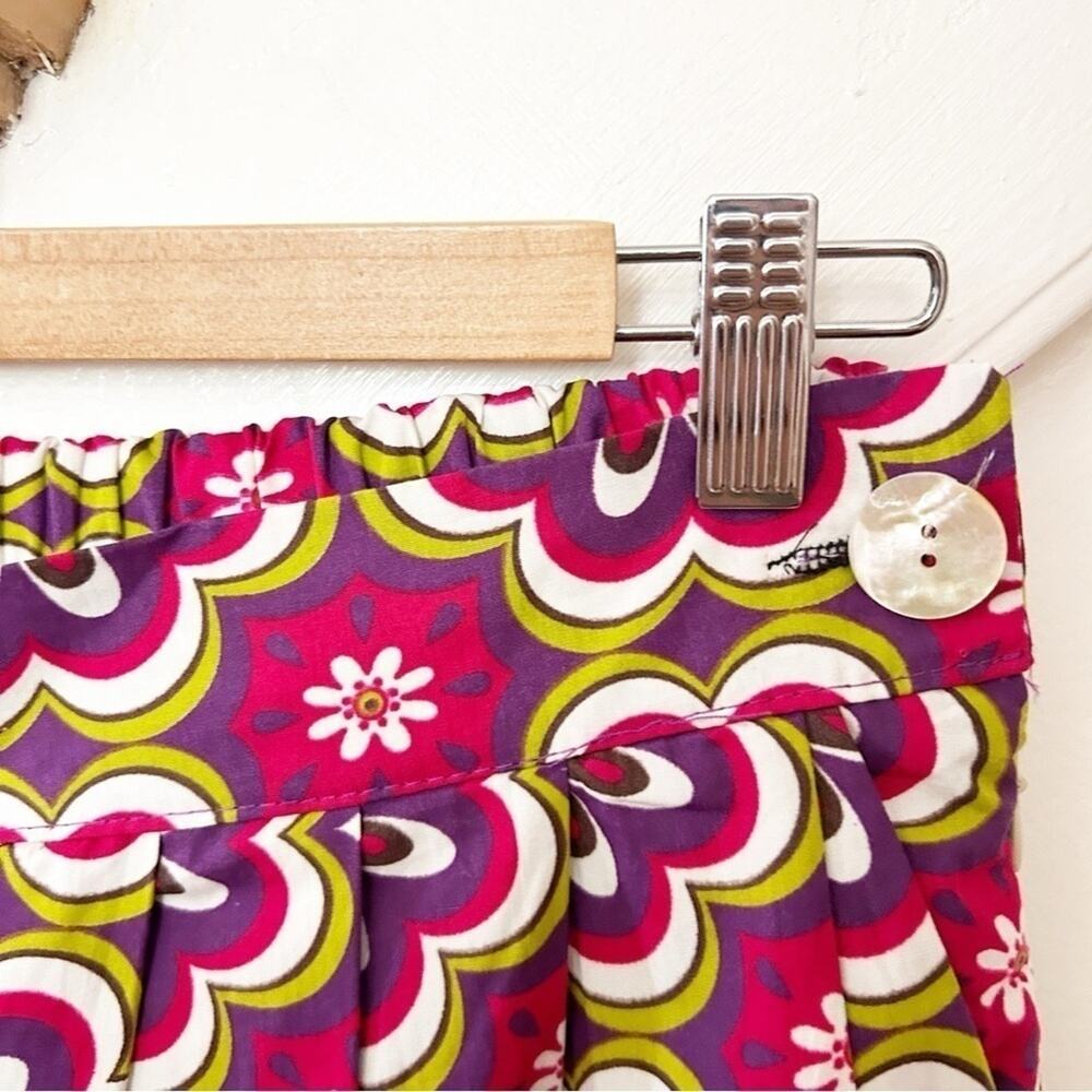 Women's Palazzo Pants Pink Purple Green Floral Print Wide Leg Cotton Size M - Picture 2 of 9